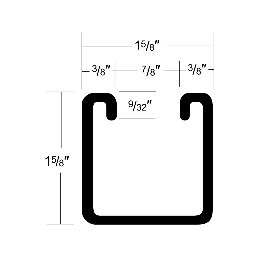 1 5/8 × 1 5/8 Channel
