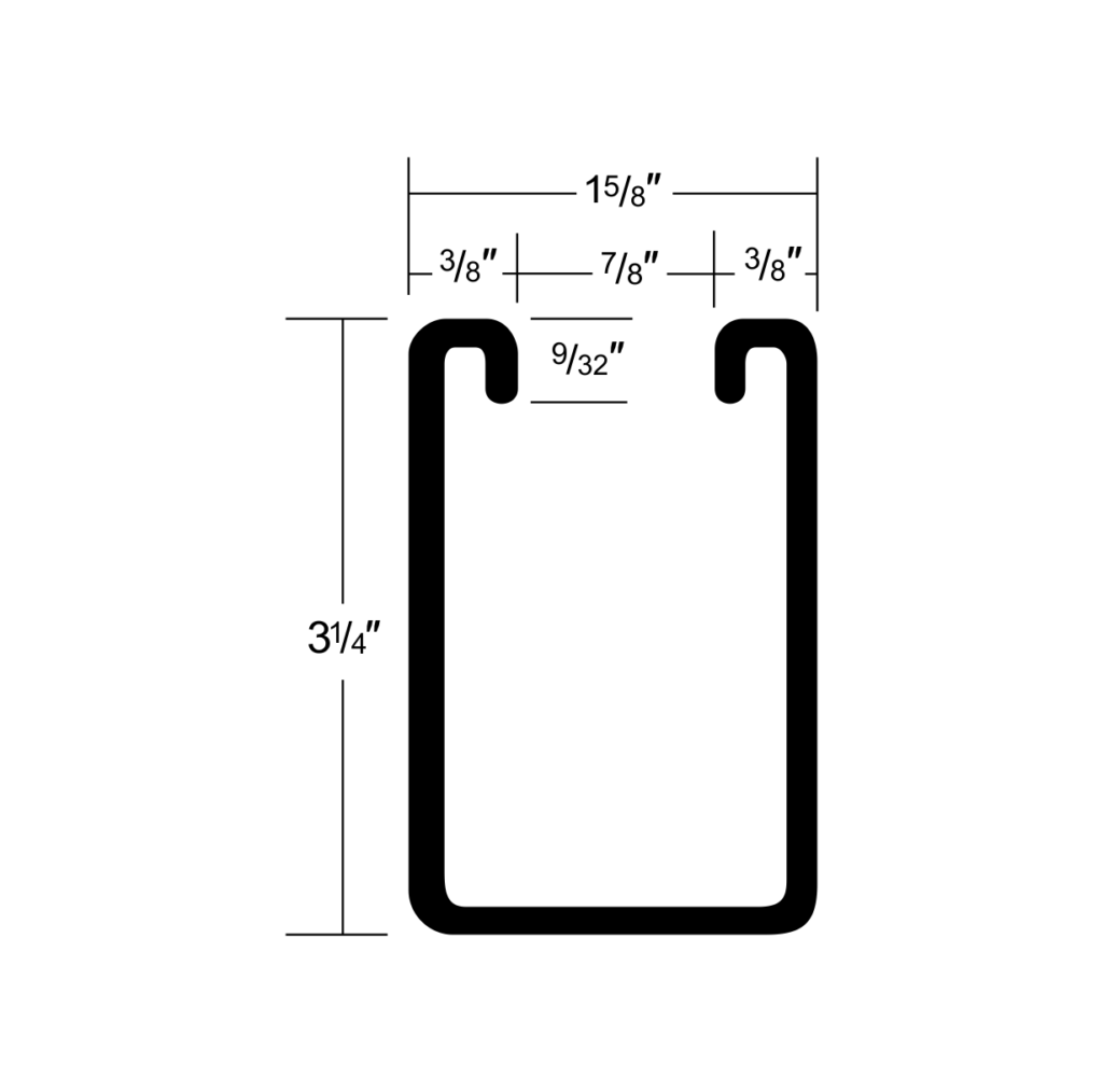 3 1/4 × 1 5/8 Channel